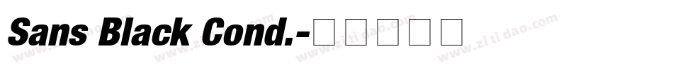 Sans Black Cond.字体转换